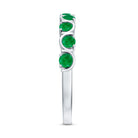 Rosec Jewels-Natural Green Emerald Half Eternity Stackable Ring