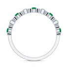 Rosec Jewels-Natural Green Emerald Half Eternity Stackable Ring