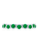 Rosec Jewels-Natural Green Emerald Half Eternity Stackable Ring
