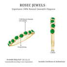 Rosec Jewels-Natural Green Emerald Half Eternity Stackable Ring