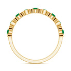 Rosec Jewels-Natural Green Emerald Half Eternity Stackable Ring