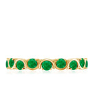Rosec Jewels-Natural Green Emerald Half Eternity Stackable Ring