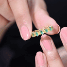 Rosec Jewels-Designer Yellow Sapphire and Emerald Eternity Wedding Band