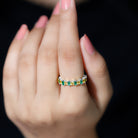Rosec Jewels-Designer Yellow Sapphire and Emerald Eternity Wedding Band