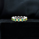 Rosec Jewels-Designer Yellow Sapphire and Emerald Eternity Wedding Band