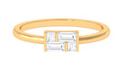Certified Natural Diamond Promise Ring in East West Style Natural - ( HI-SI ) - Rosec Jewels