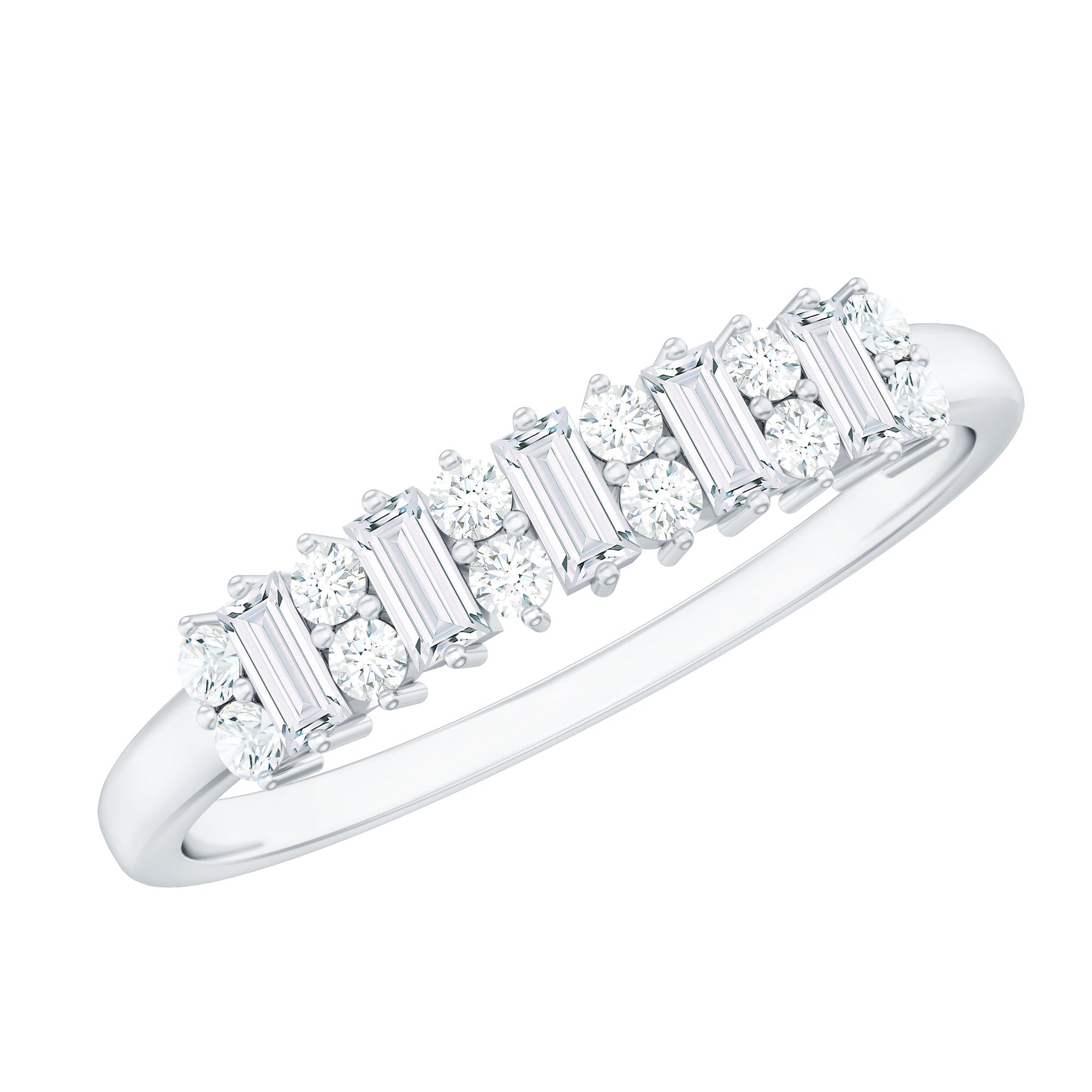 Rosec Jewels-Minimal Natural Diamond Anniversary Ring