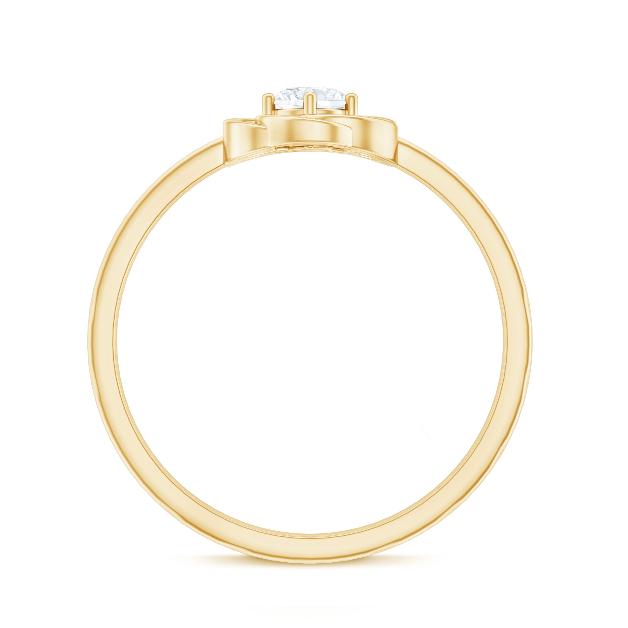 Nature Inspired Diamond Cute Promise Ring with Certificate Natural - ( HI-SI ) - Rosec Jewels
