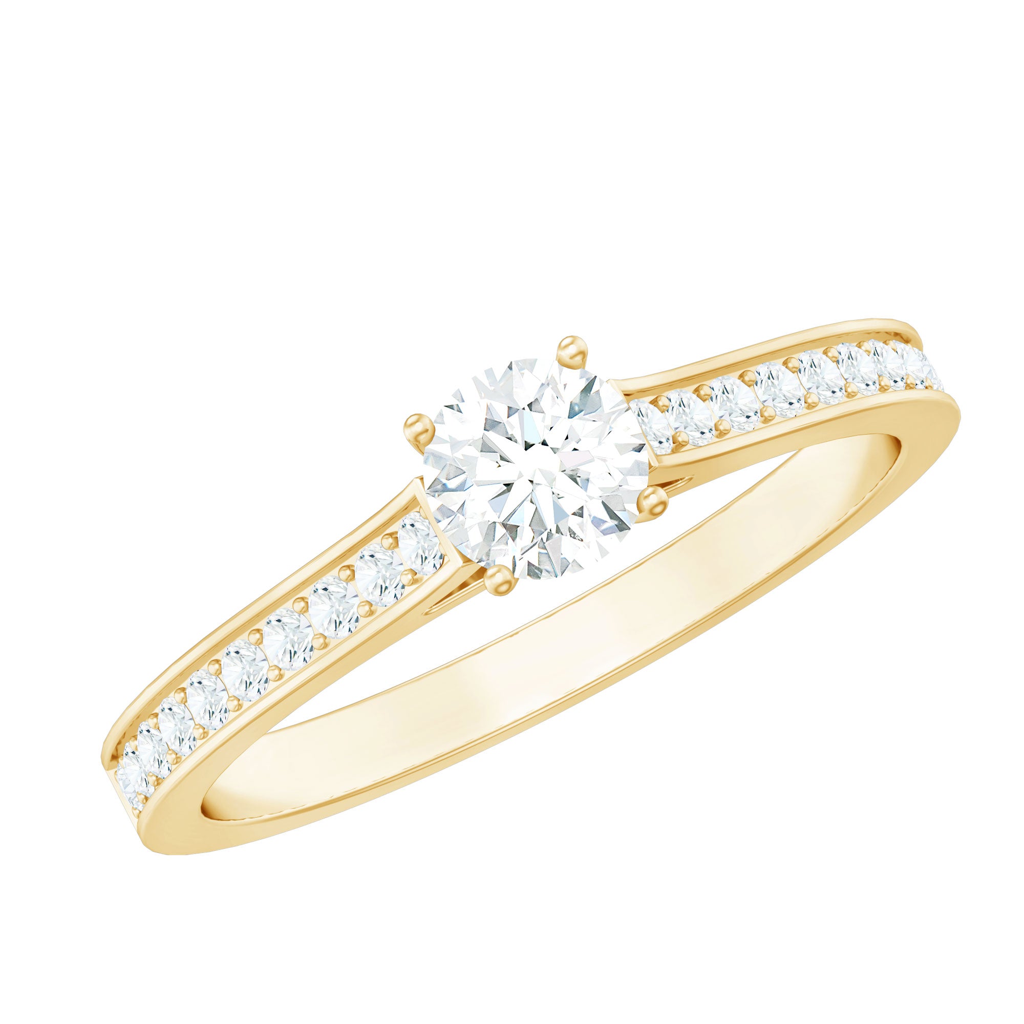 Certified Natural Diamond Promise Ring Natural - ( HI-SI ) - Rosec Jewels