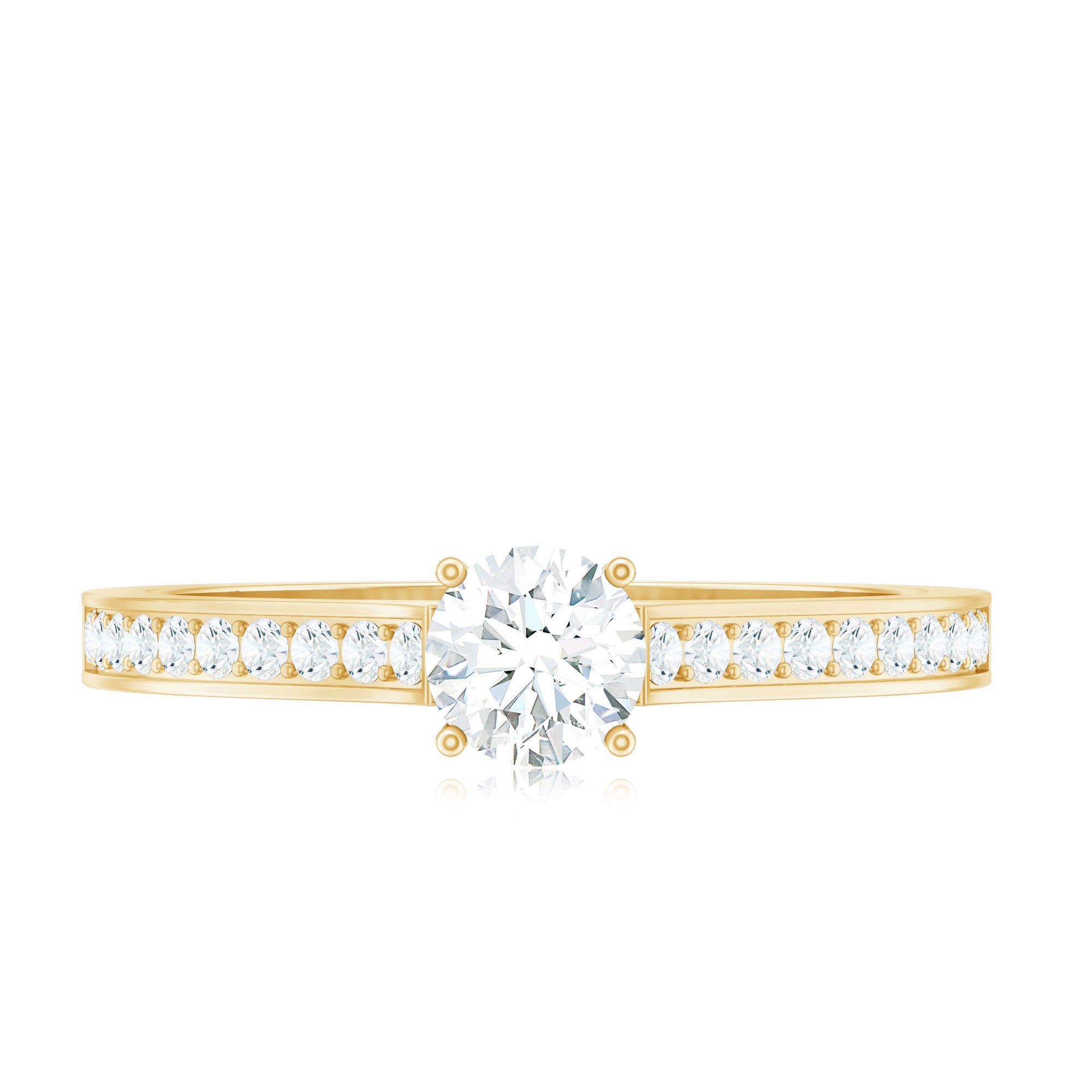 Certified Natural Diamond Promise Ring Natural - ( HI-SI ) - Rosec Jewels
