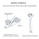Lab Grown Diamond Toi Et Moi Promise Ring with Infinity Knot Lab - ( EF-VS ) - Rosec Jewels