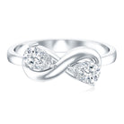 Lab Grown Diamond Toi Et Moi Promise Ring with Infinity Knot Lab - ( EF-VS ) - Rosec Jewels
