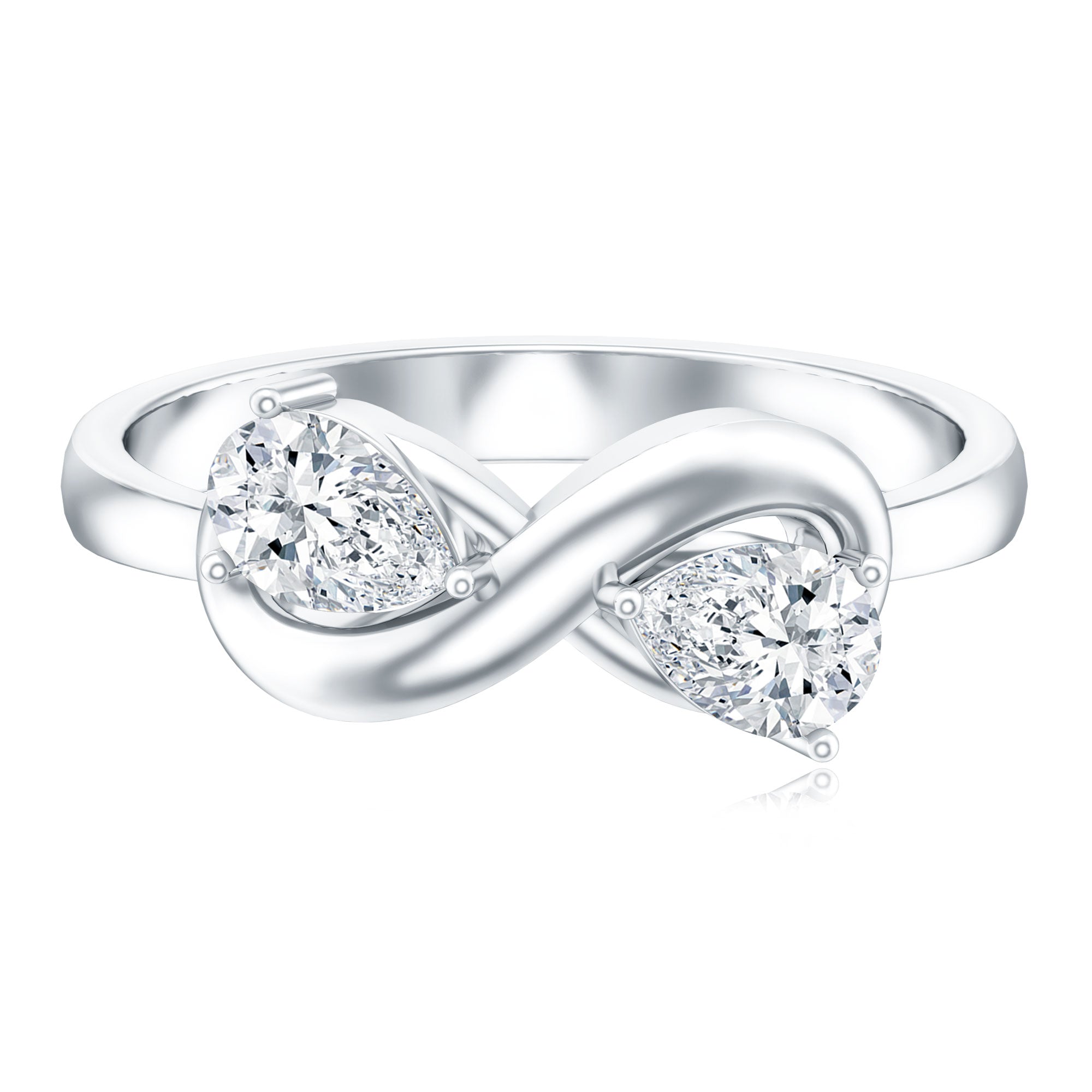 Rosec Jewels-Lab Grown Diamond Toi Et Moi Promise Ring with Infinity Knot