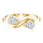 Lab Grown Diamond Toi Et Moi Promise Ring with Infinity Knot Lab - ( EF-VS ) - Rosec Jewels
