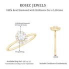 Rosec Jewels-Minimal Real Diamond Engagement Ring with Halo