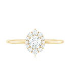 Rosec Jewels-Minimal Real Diamond Engagement Ring with Halo