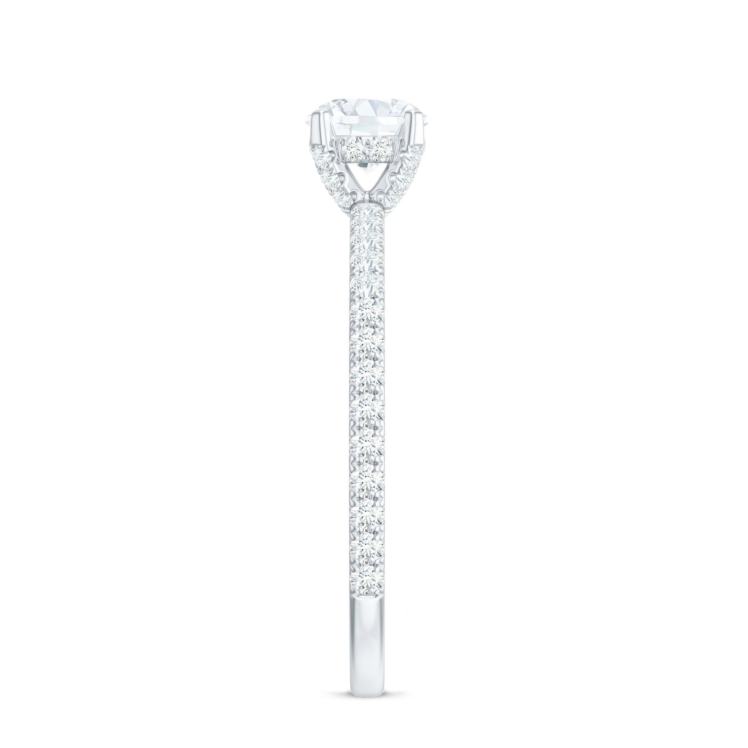 Minimalist Diamond Classic Engagement Ring Natural - ( HI-SI ) - Rosec Jewels