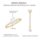 Minimalist Diamond Classic Engagement Ring Natural - ( HI-SI ) - Rosec Jewels
