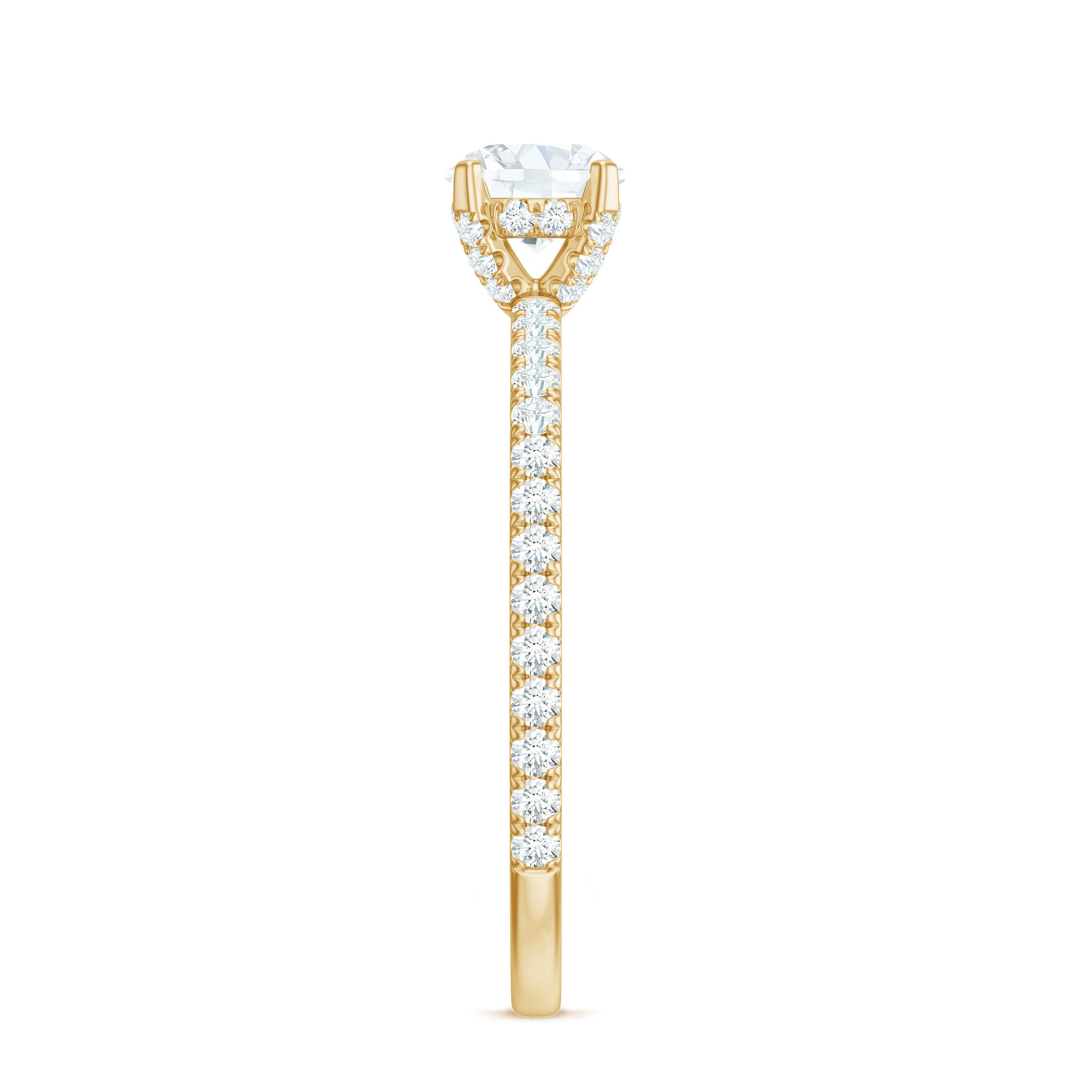 Minimalist Diamond Classic Engagement Ring Natural - ( HI-SI ) - Rosec Jewels