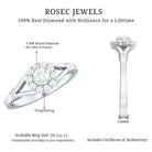 Rosec Jewels-Natural Diamond Halo Engagement Ring with Split Shank