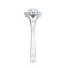 Rosec Jewels-Natural Diamond Halo Engagement Ring with Split Shank