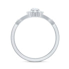 Rosec Jewels-Natural Diamond Halo Engagement Ring with Split Shank