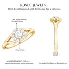 Rosec Jewels-Natural Diamond Halo Engagement Ring with Split Shank