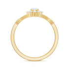 Rosec Jewels-Natural Diamond Halo Engagement Ring with Split Shank