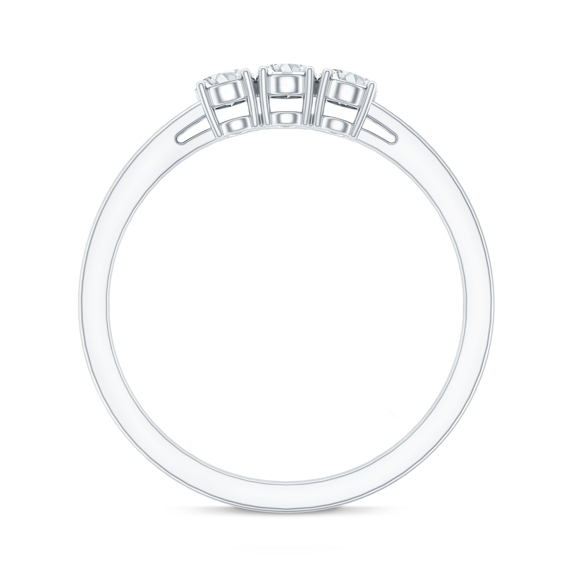 Rosec Jewels-Lab Grown Oval Diamond 3 Stone Engagement Ring