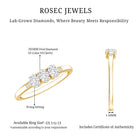 Rosec Jewels-Lab Grown Oval Diamond 3 Stone Engagement Ring