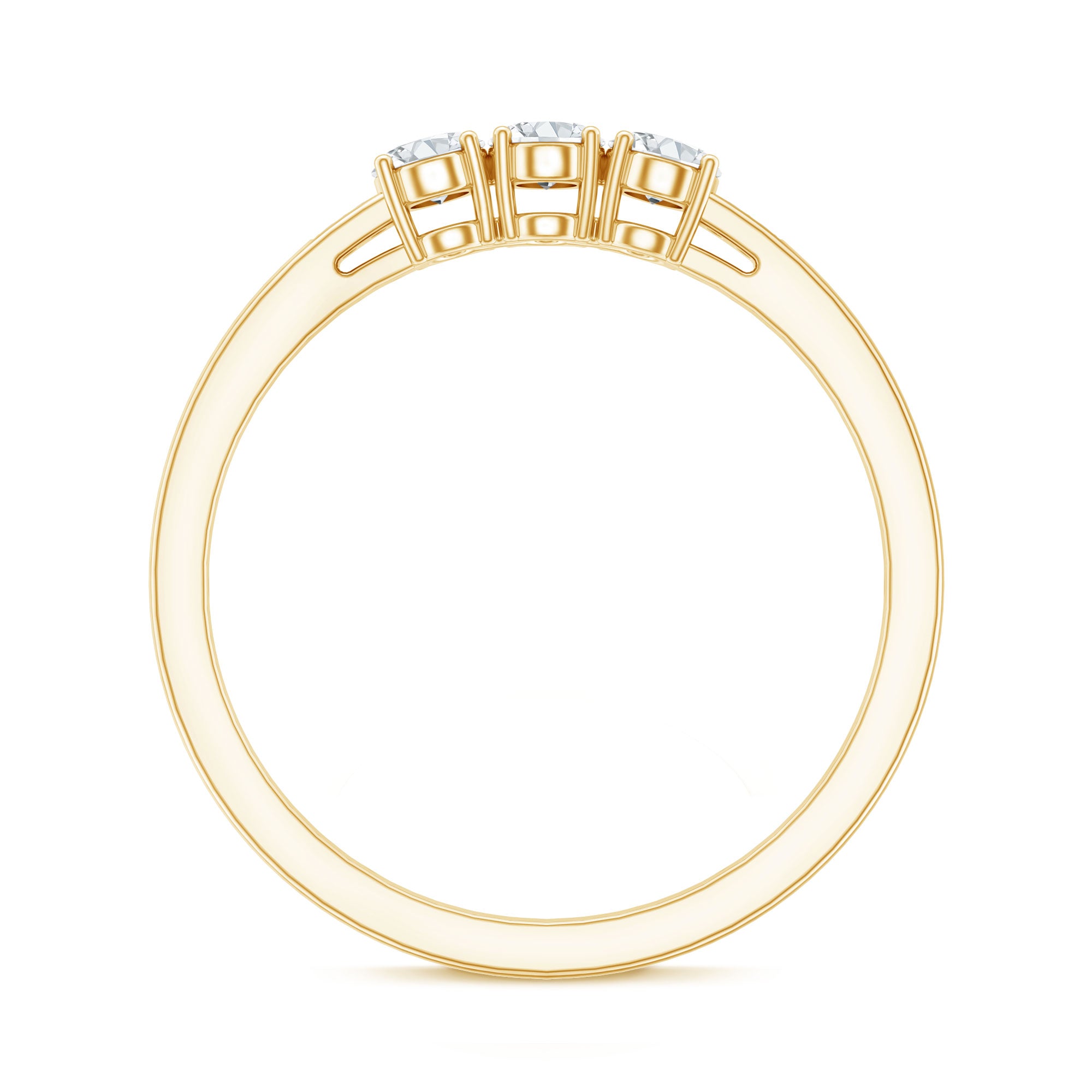 Rosec Jewels-Lab Grown Oval Diamond 3 Stone Engagement Ring