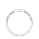 Contemporary Diamond Engagement Ring with Infinity Shank Natural - ( HI-SI ) - Rosec Jewels