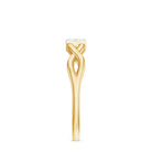 Contemporary Diamond Engagement Ring with Infinity Shank Natural - ( HI-SI ) - Rosec Jewels