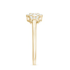 Real Diamond Engagement Ring with Halo Natural - ( HI-SI ) - Rosec Jewels