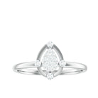 Natural Pear Shaped Diamond Cluster Engagement Ring Natural - ( HI-SI ) - Rosec Jewels