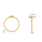 Natural Pear Shaped Diamond Cluster Engagement Ring Natural - ( HI-SI ) - Rosec Jewels