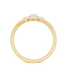 Natural Diamond Flower Engagement Ring in Illusion Set Natural - ( HI-SI ) - Rosec Jewels