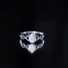 Rosec Jewels-Illusion Set Round Diamond Crossover Engagement Ring