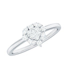 Minimal Diamond Heart Promise Ring for Valentines Day Natural - ( HI-SI ) - Rosec Jewels
