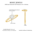 Minimal Diamond Heart Promise Ring for Valentines Day Natural - ( HI-SI ) - Rosec Jewels