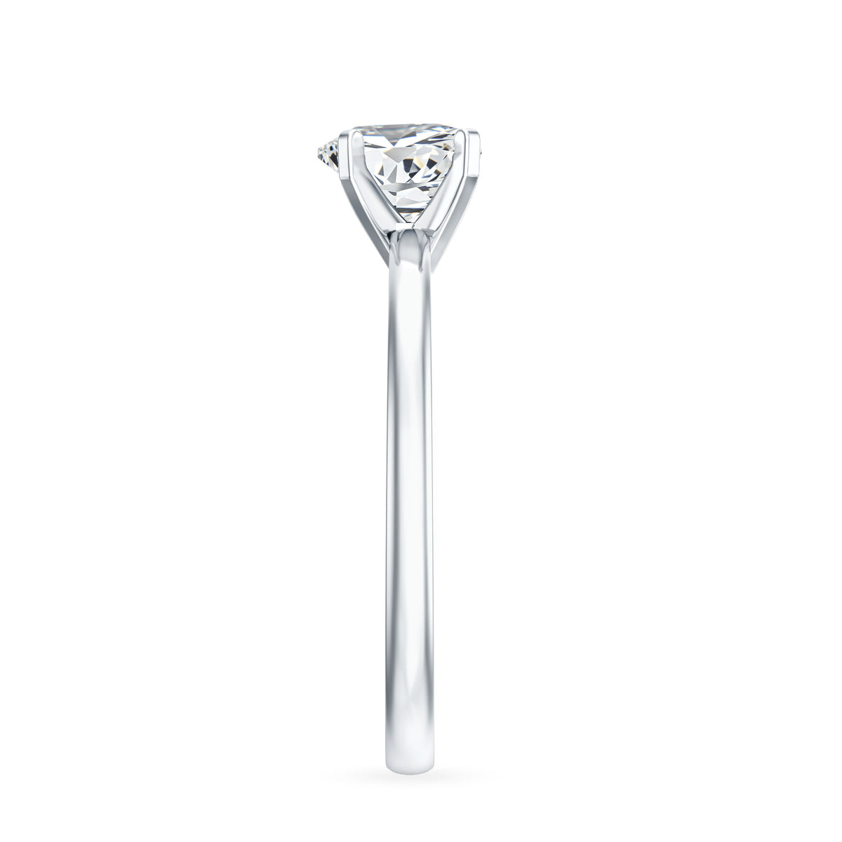 1.5 CT Heart Shape Certified Moissanite Engagement Ring D-VS1 - Rosec Jewels