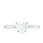 1 CT Heart Shape Certified Moissanite Engagement Ring D-VS1 - Rosec Jewels