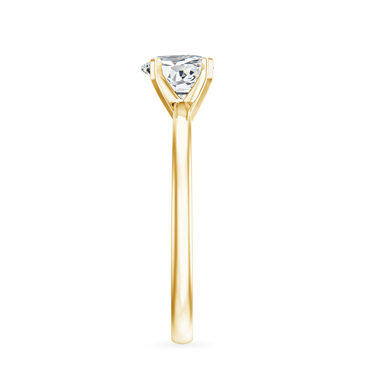 1.5 CT Heart Shape Certified Moissanite Engagement Ring D-VS1 - Rosec Jewels