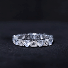 Certified Lab Grown Diamond Heart Wedding Band Lab - ( EF-VS ) - Rosec Jewels