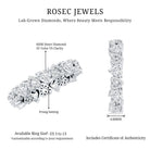Certified Lab Grown Diamond Heart Wedding Band Lab - ( EF-VS ) - Rosec Jewels