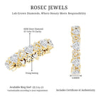 Certified Lab Grown Diamond Heart Wedding Band Lab - ( EF-VS ) - Rosec Jewels