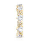 Certified Lab Grown Diamond Heart Wedding Band Lab - ( EF-VS ) - Rosec Jewels