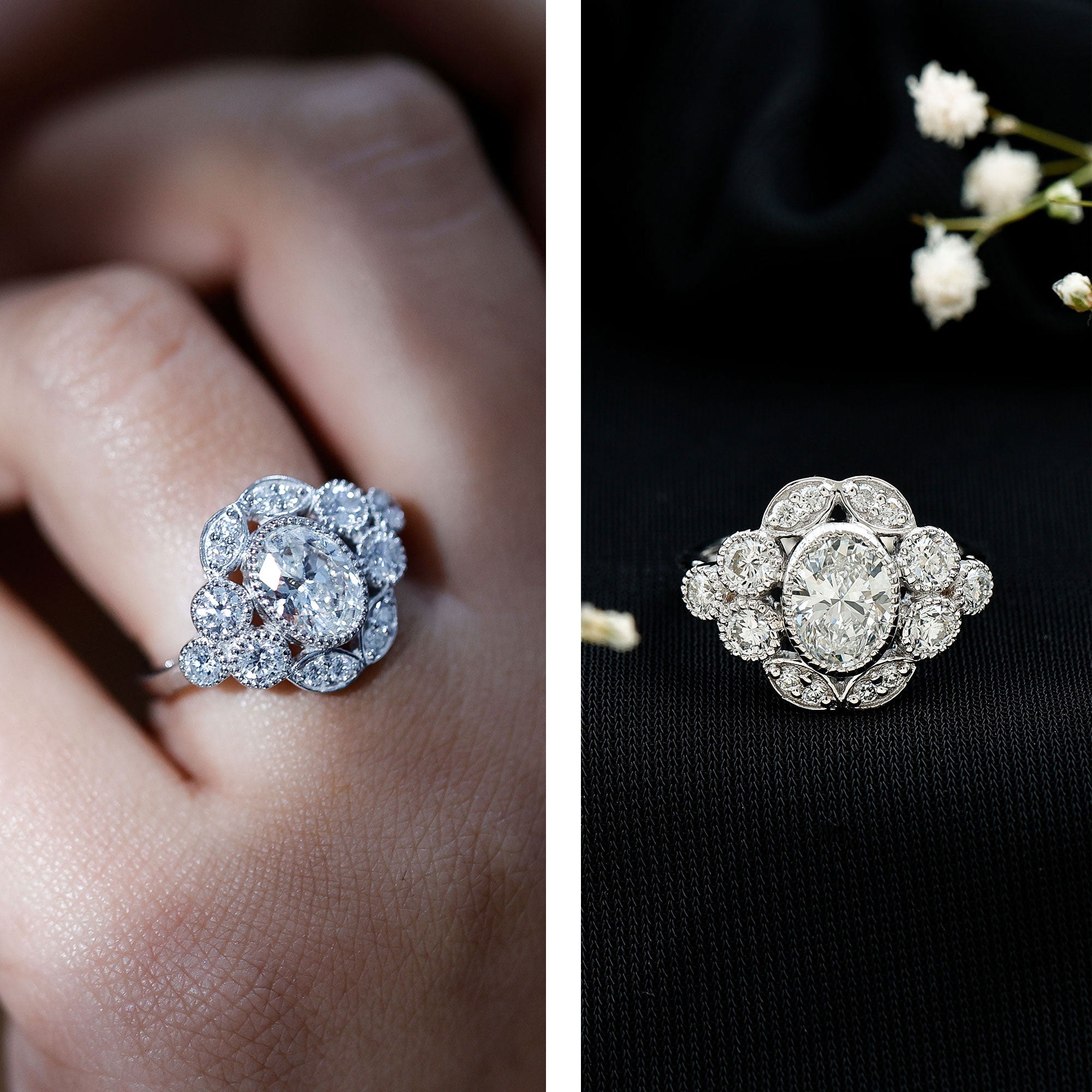 Rosec Jewels-Certified Lab Grown Diamond Oval Engagement Ring