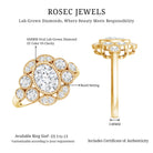 Rosec Jewels-Certified Lab Grown Diamond Oval Engagement Ring