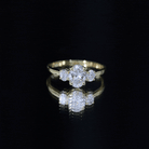 Certified Lab Grown Diamond 3 Stone Engagement Ring For Women Lab - ( EF-VS ) - Rosec Jewels